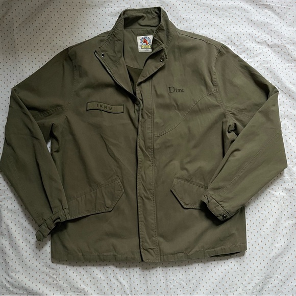 Dime Men’s Military I Know Jacket Army Green Size Large - Picture 2 of 10
